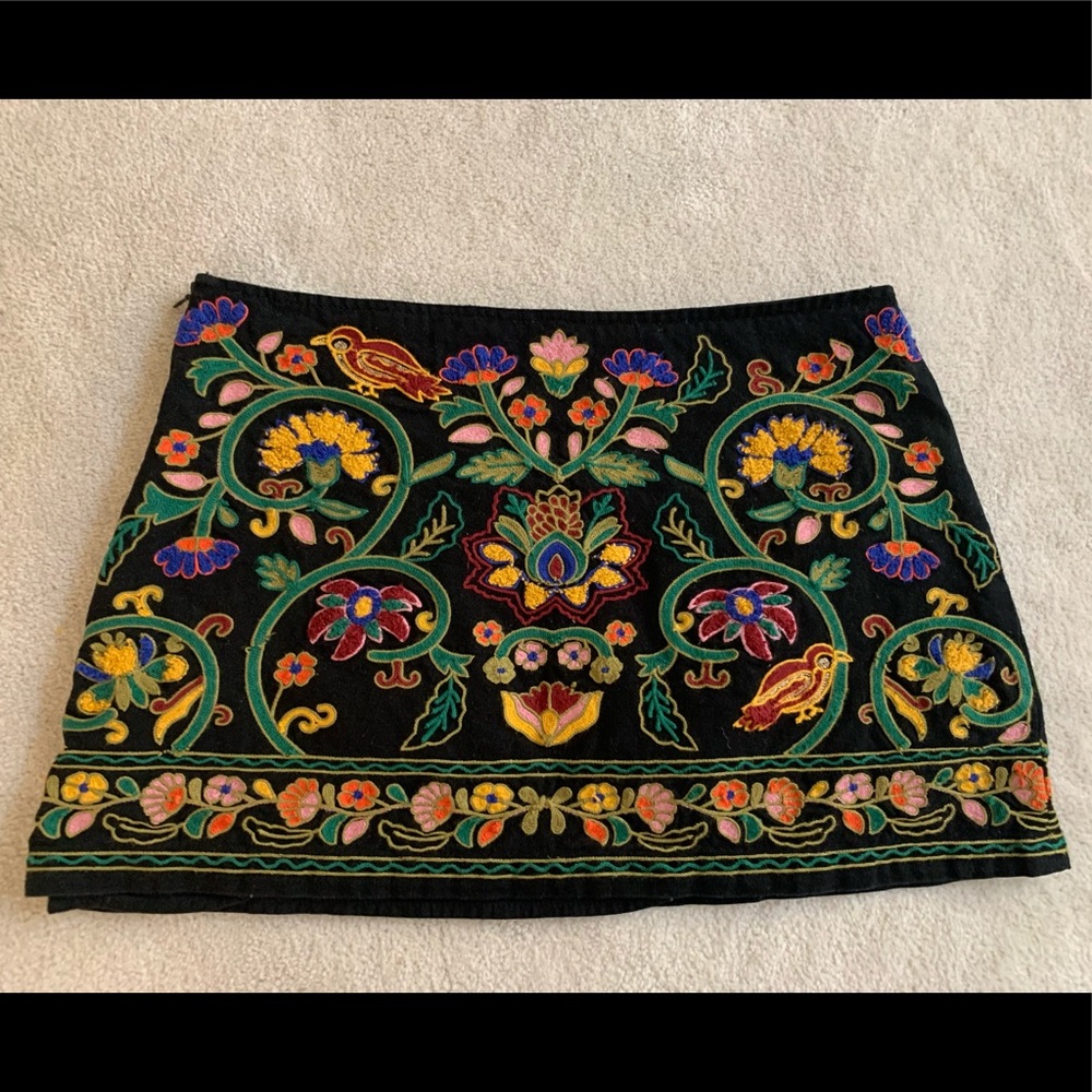 *🔥HP🔥* ZARA embroidered skirt, M - Picture 12 of 14
